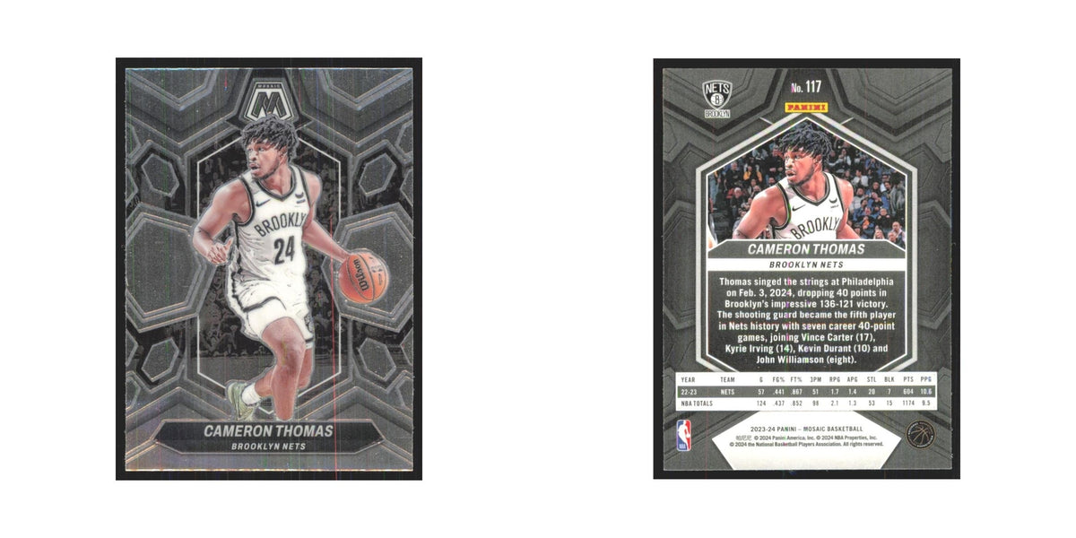 Cameron Thomas 2023 Panini Mosaic #117 Brooklyn Nets Basketball Card NM