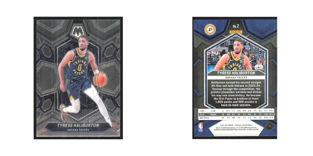 Tyrese Haliburton 2023 Panini Mosaic #2 Indiana Pacers Basketball Card NM