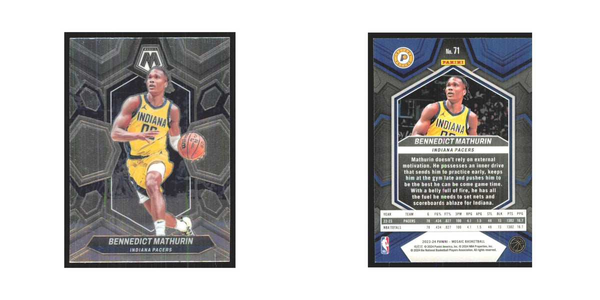 Bennedict Mathurin 2023 Panini Mosaic #71 Indiana Pacers Basketball Card NM