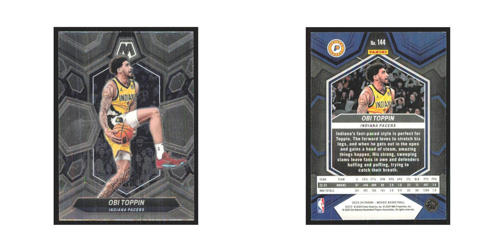 Obi Toppin 2023 Panini Mosaic #144 Indiana Pacers Basketball Card NM