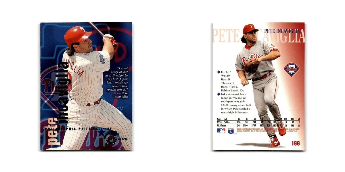 Pete Incaviglia 1996 Circa #166 Philadelphia Phillies Baseball Card NM