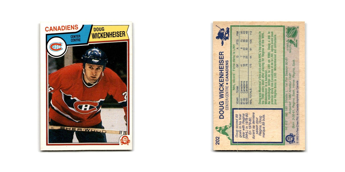 1983 O-Pee-Chee Doug Wickenheiser Montreal Canadiens #202