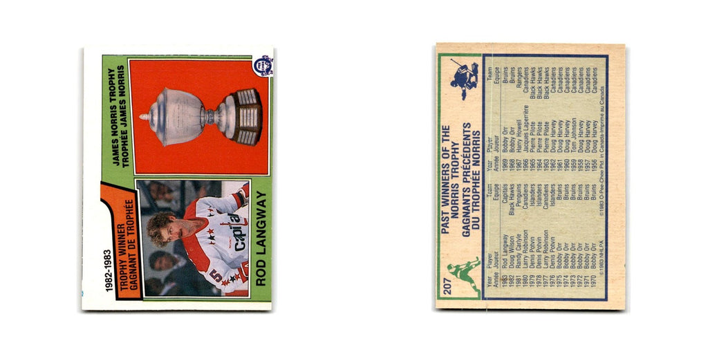 1983 O-Pee-Chee Rod Langway Norris Trophy #207