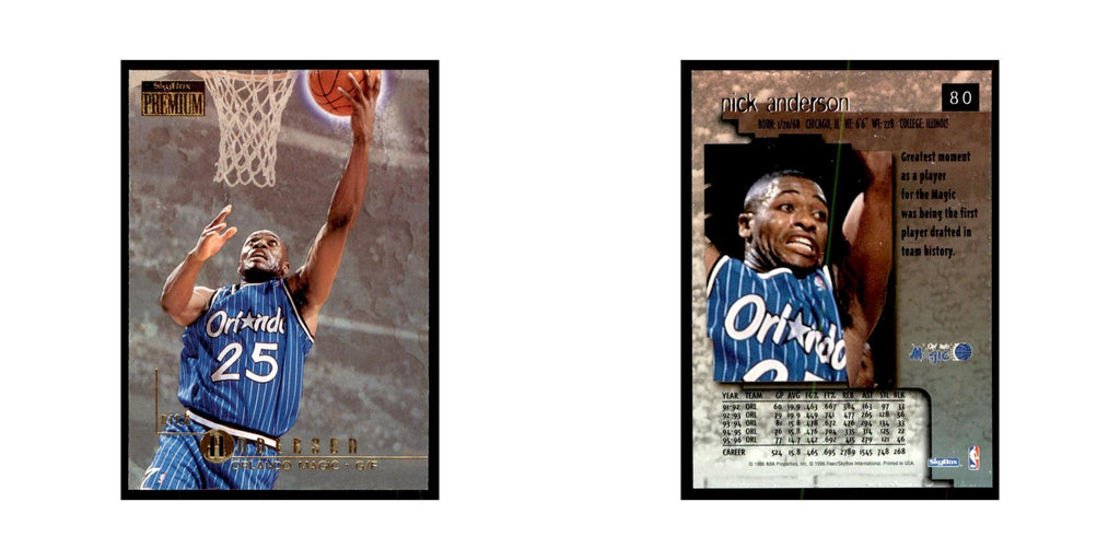 1996 SkyBox Premium Nick Anderson Basketball Cards #80