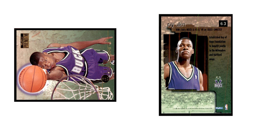 1996 SkyBox Premium Ray Allen Basketball Cards #63