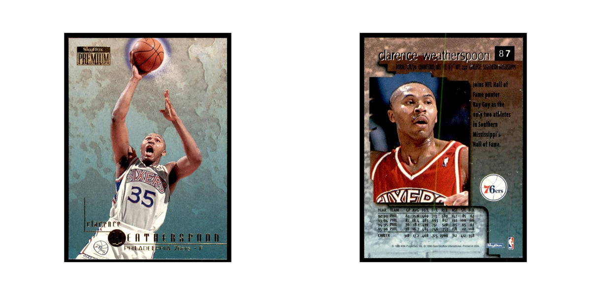 1996 SkyBox Premium Clarence Weatherspoon Basketball Cards #87