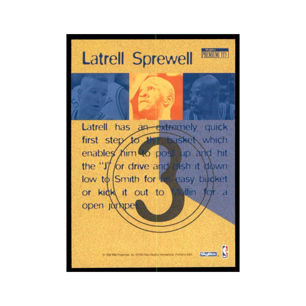1996 SkyBox Premium Latrell Sprewell Basketball Cards #TT3