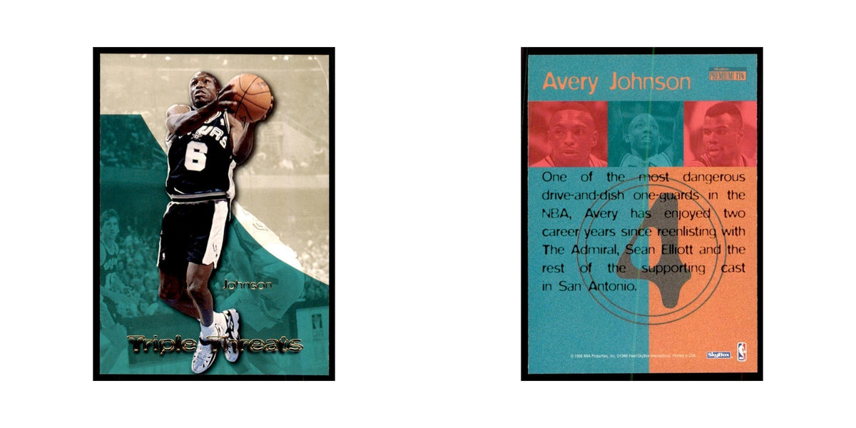 1996 SkyBox Premium Avery Johnson Basketball Cards #TT4