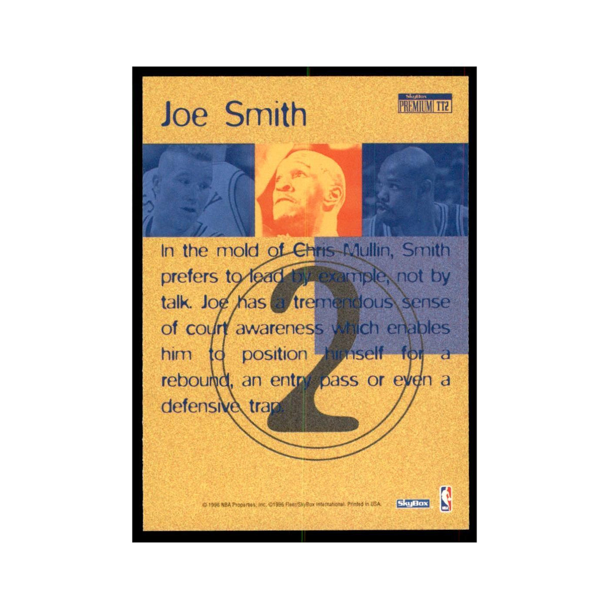 1996 SkyBox Premium Joe Smith Basketball Cards #TT1