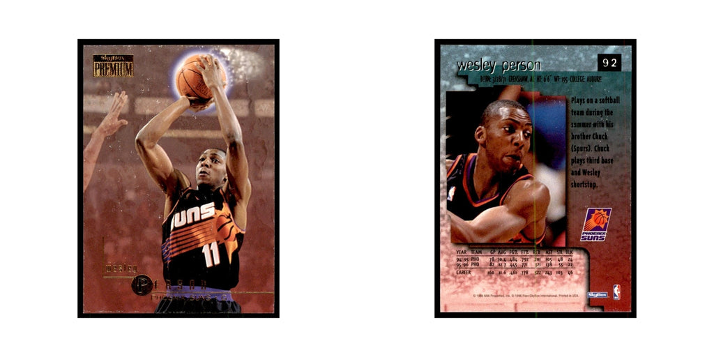 1996 SkyBox Premium Wesley Person Basketball Cards #92
