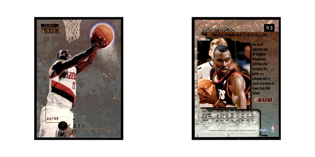 1996 SkyBox Premium Aaron McKie Basketball Cards #93