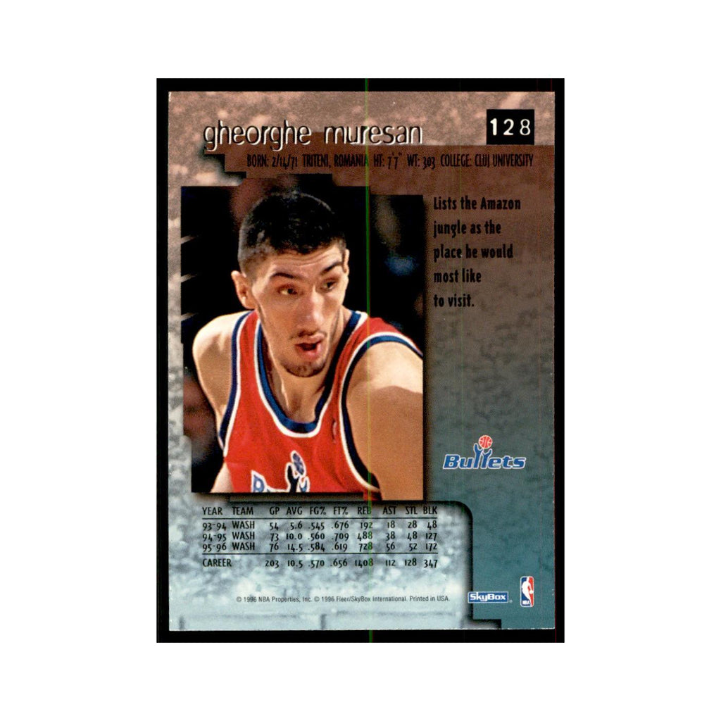 1996 SkyBox Premium Gheorghe Muresan Basketball Cards #128