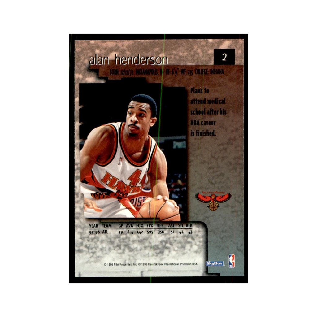 1996 SkyBox Premium Alan Henderson Basketball Cards #2