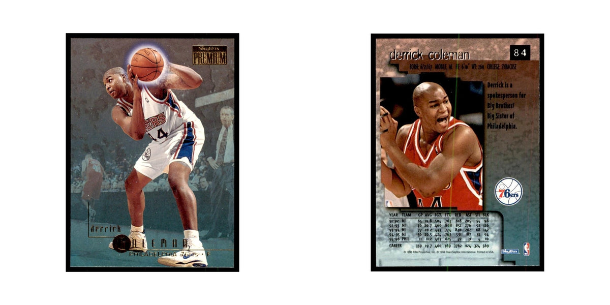 1996 SkyBox Premium Derrick Coleman Basketball Cards #84