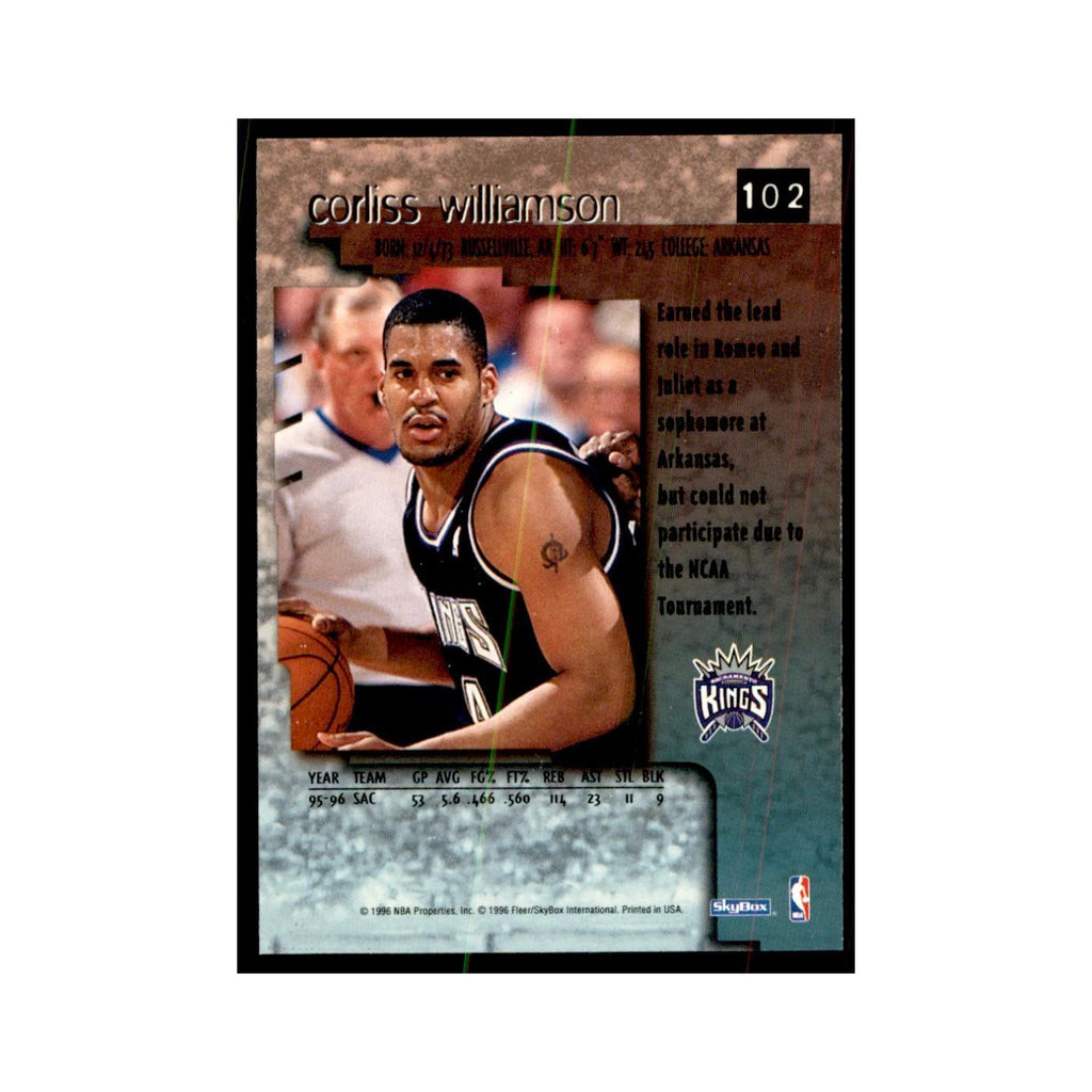 1996 SkyBox Premium Corliss Williamson Basketball Cards #102
