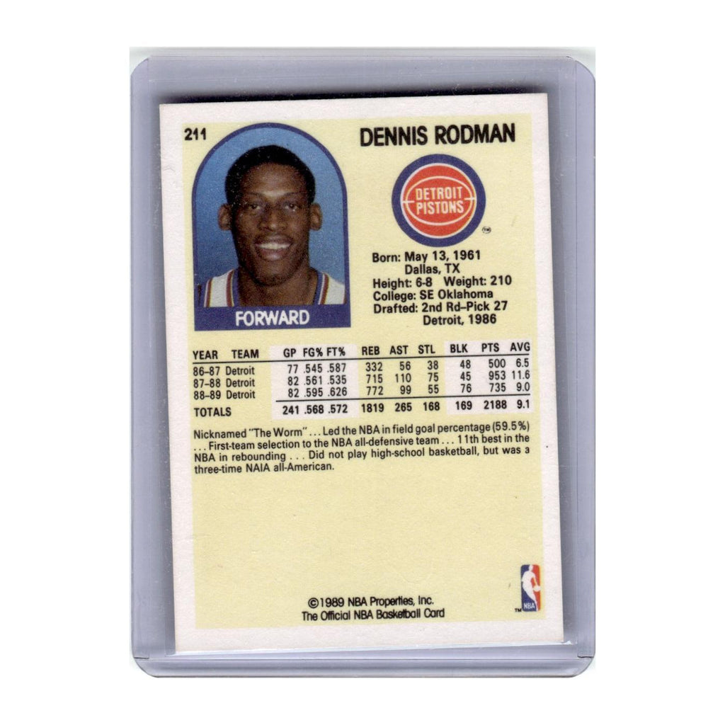1989 Hoops Dennis Rodman Pistons #211