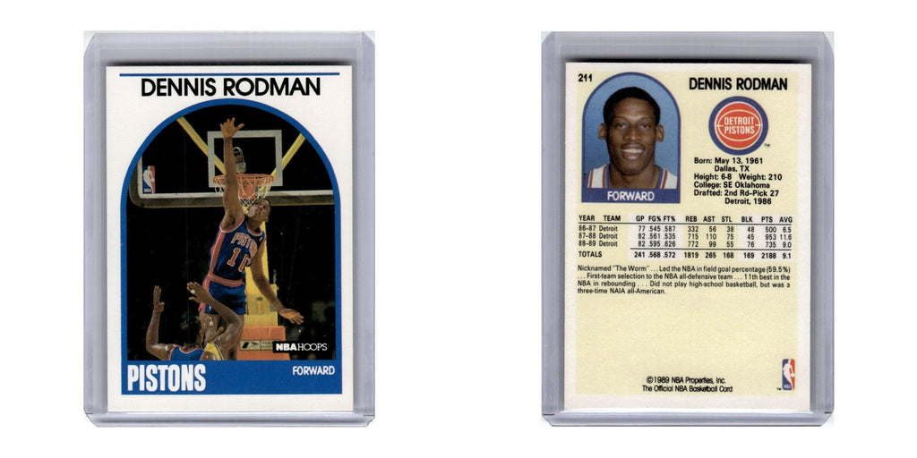 1989 Hoops Dennis Rodman Pistons #211