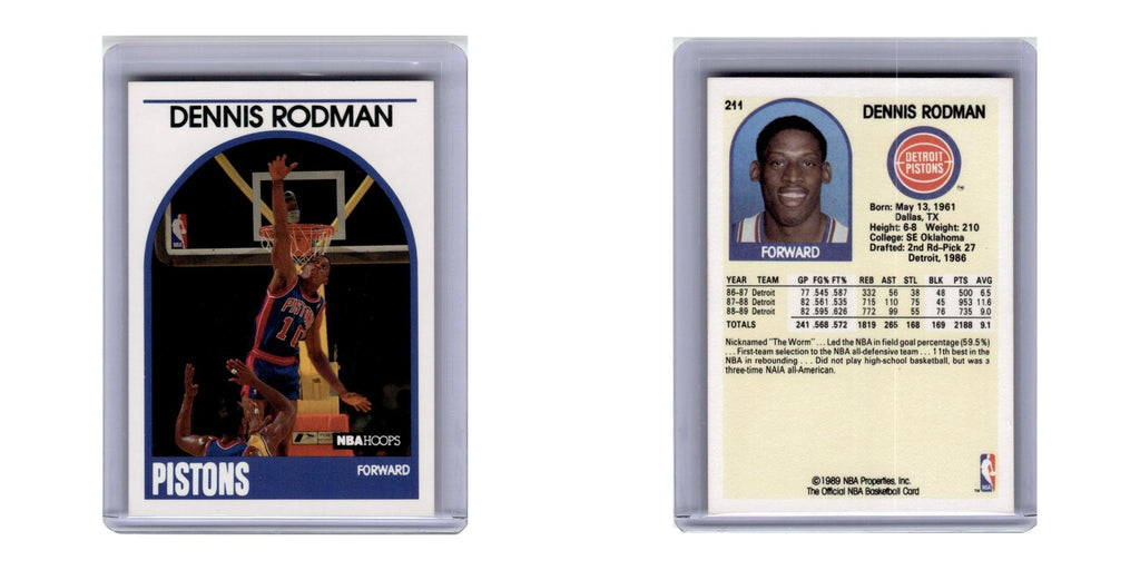 1989 Hoops Dennis Rodman Pistons #241