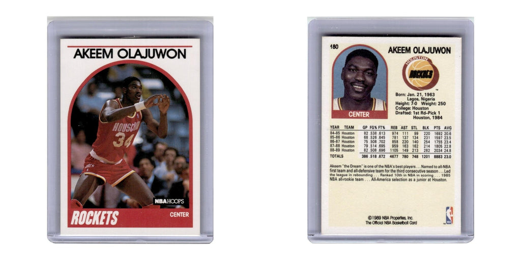 1989 Hoops Akeem Olajuwon Rockets #180