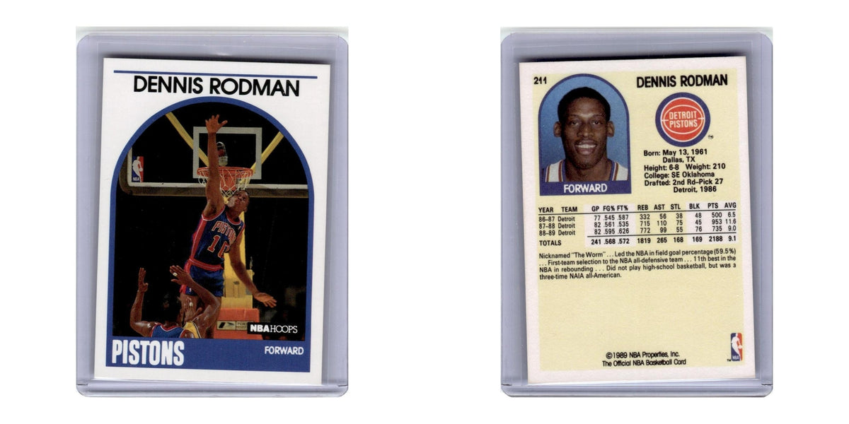 1989 Hoops Dennis Rodman Pistons #211