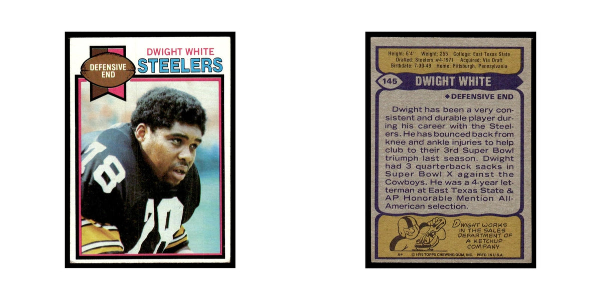 1979 Topps Football Card Dwight White Steelers #145