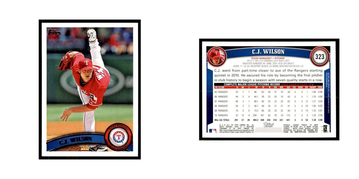 2011 Topps C.J. Wilson Baseball Cards #323