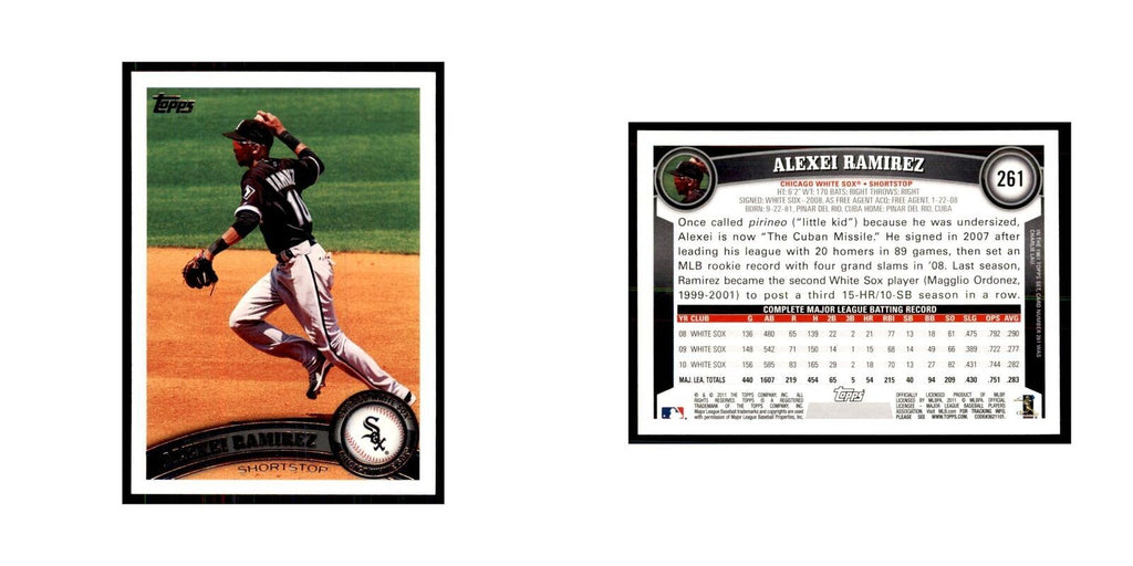 2011 Topps Alexei Ramirez Baseball Cards #261