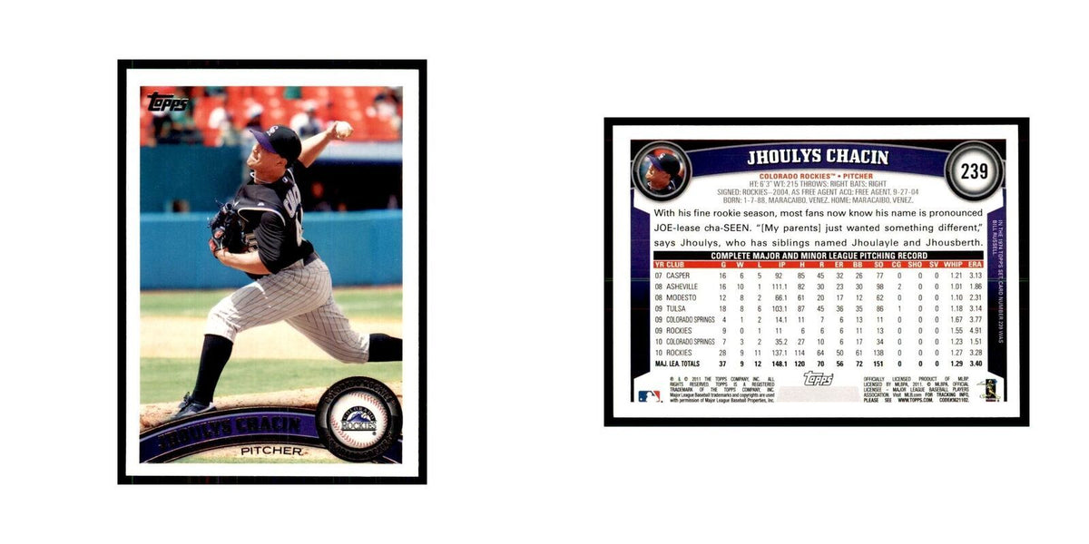2011 Topps Jhoulys Chacin Baseball Cards #239