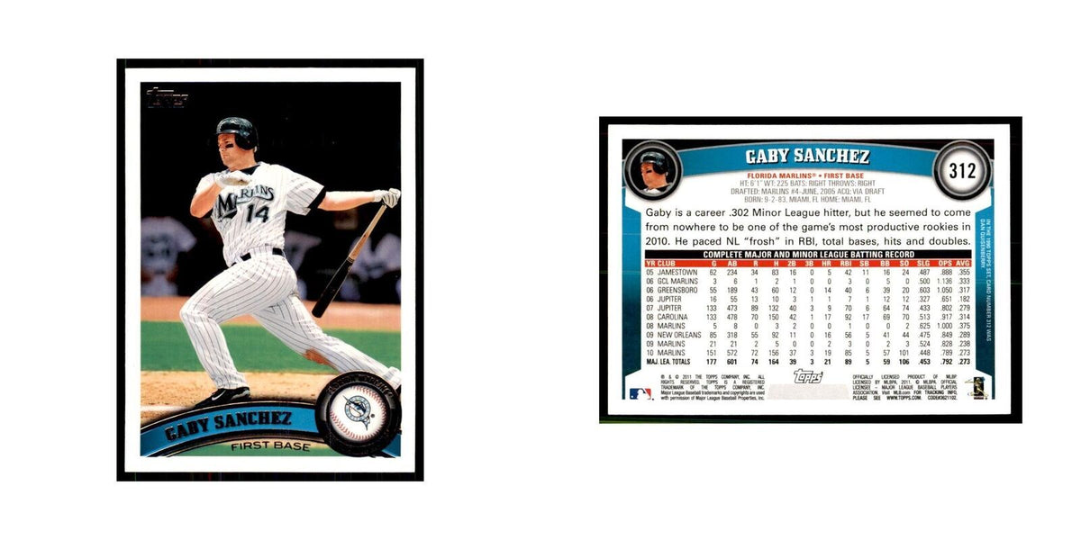 2011 Topps Gaby Sanchez Baseball Cards #312