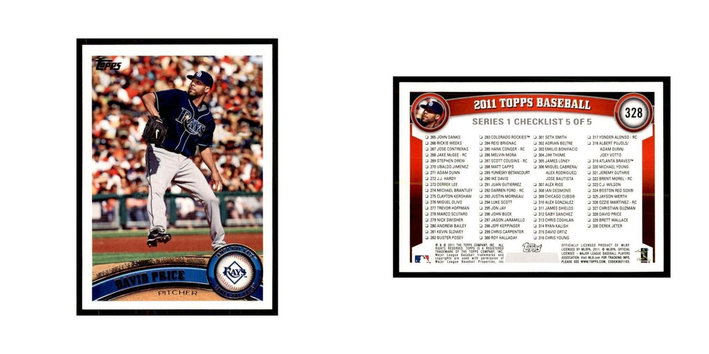 2011 Topps David Price Baseball Cards #328