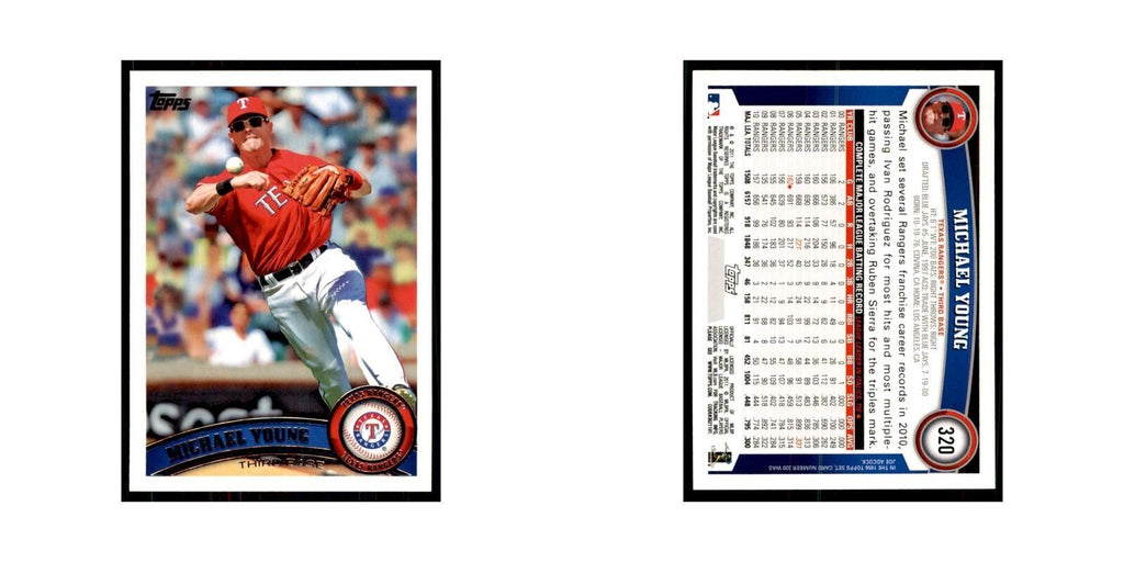 2011 Topps Michael Young Baseball Cards #320