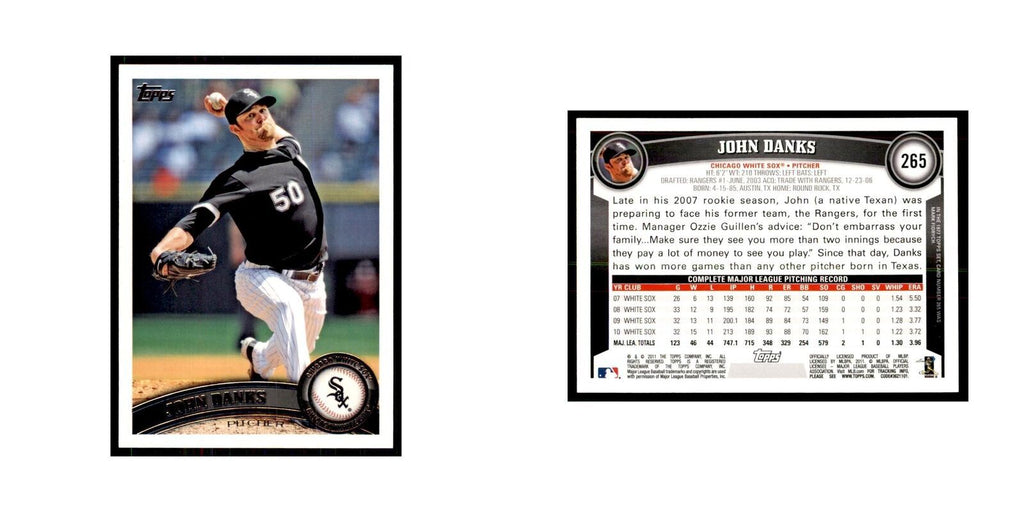2011 Topps John Danks Baseball Cards #265