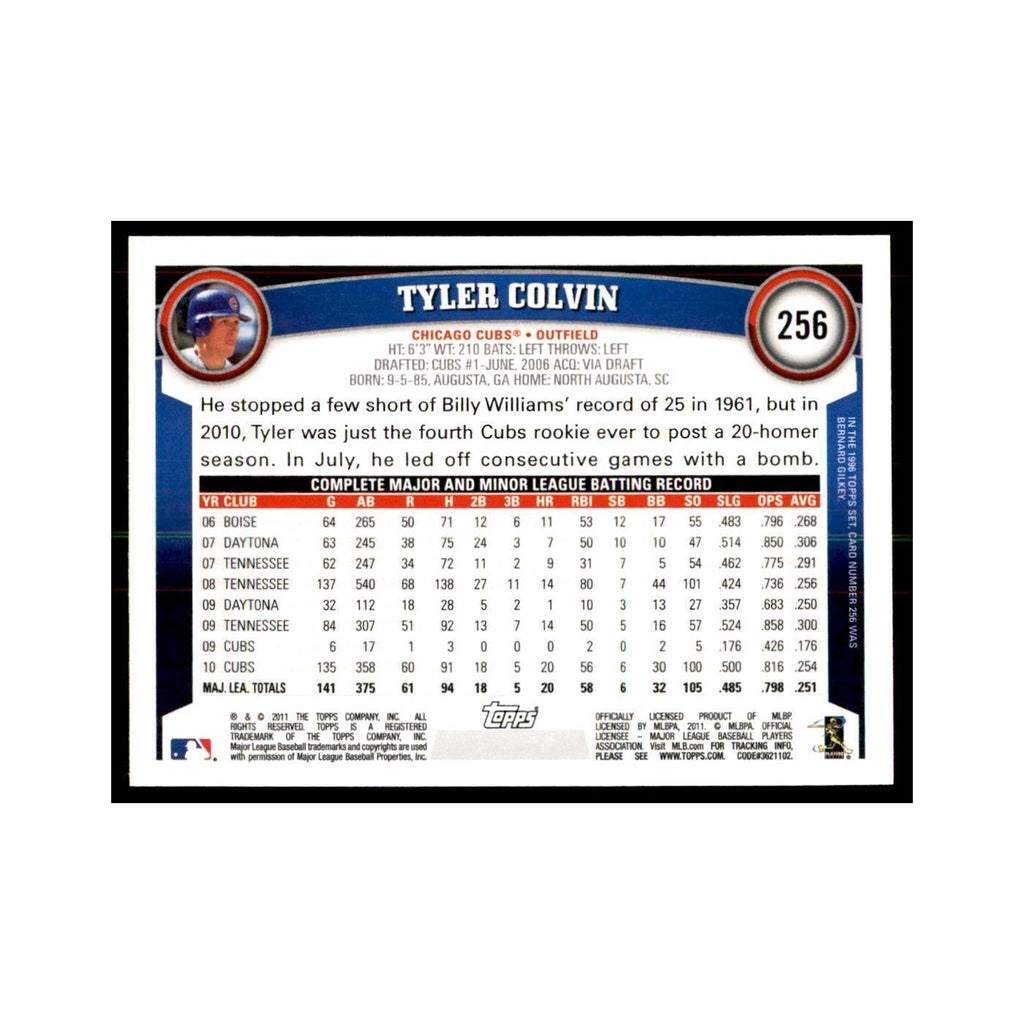 2011 Topps Tyler Colvin Baseball Cards #256