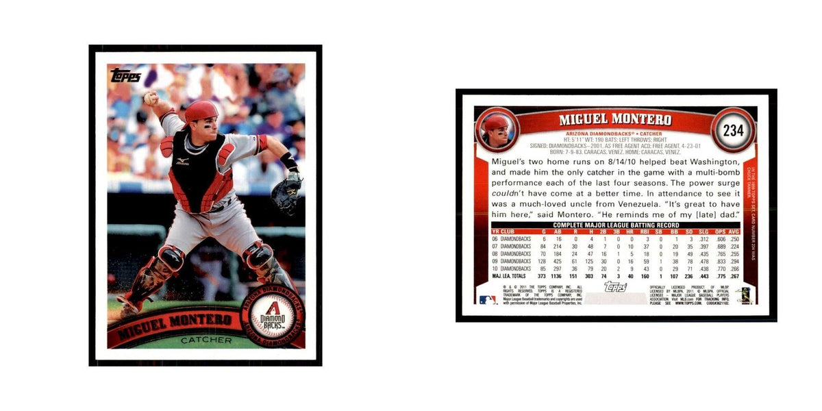 2011 Topps Miguel Montero Baseball Cards #234