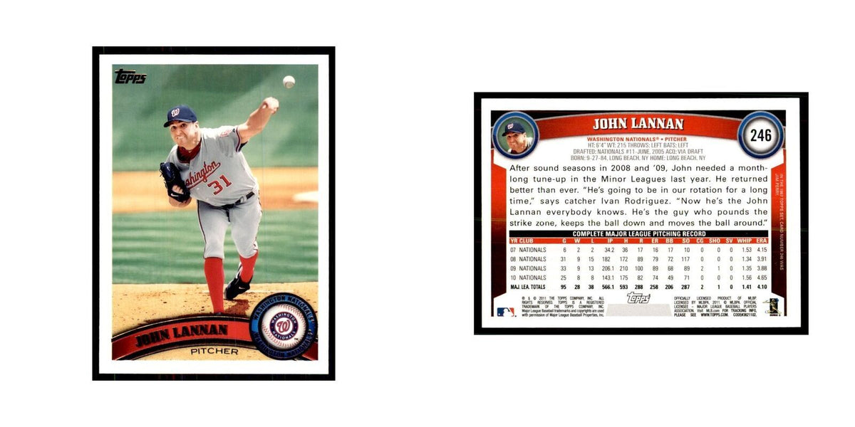 2011 Topps John Lannan Baseball Cards #246