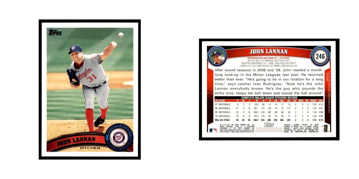 2011 Topps John Lannan Baseball Cards #246
