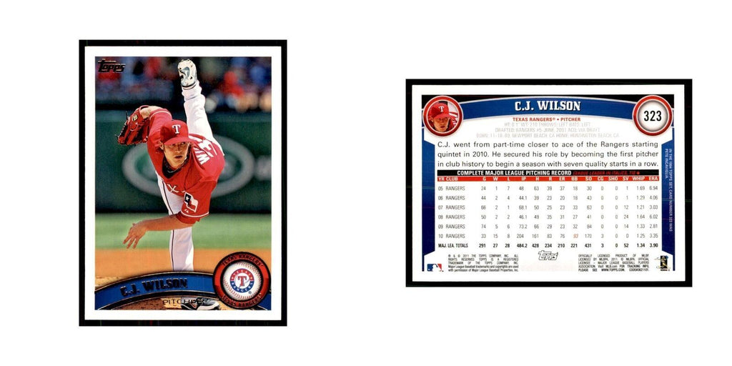 2011 Topps C.J. Wilson Baseball Cards #323