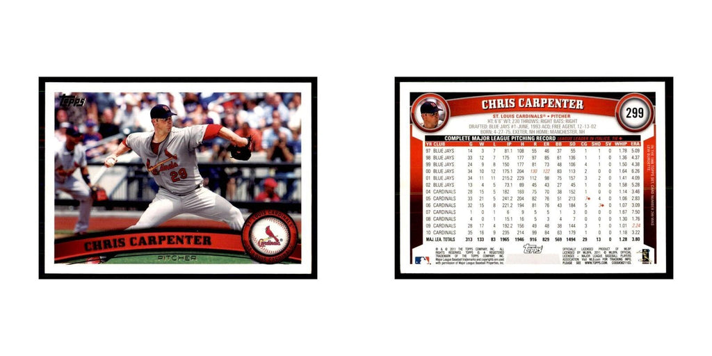 2011 Topps Chris Carpenter Baseball Cards #299