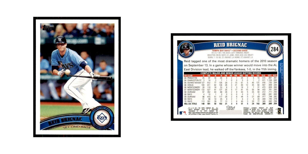 2011 Topps Reid Brignac Baseball Cards #284