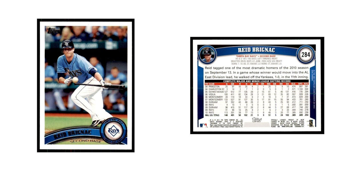 2011 Topps Reid Brignac Baseball Cards #284