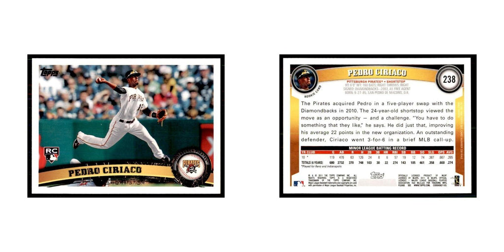 2011 Topps Pedro Ciriaco Baseball Cards #238