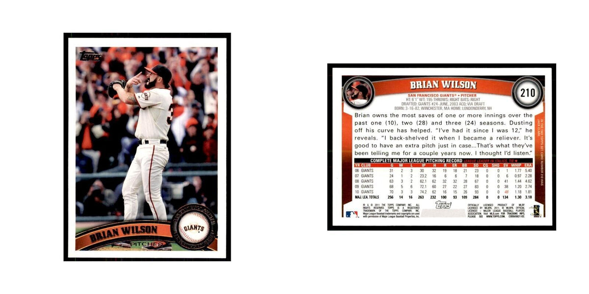 2011 Topps Brian Wilson Baseball Cards #210