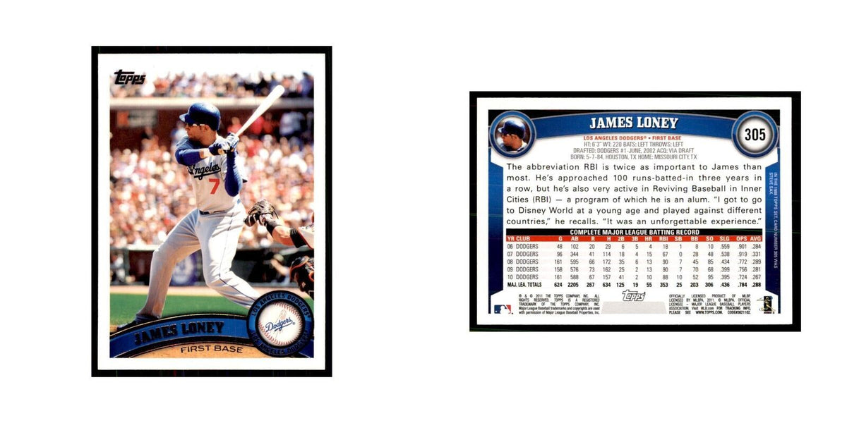 2011 Topps James Loney Baseball Cards #305