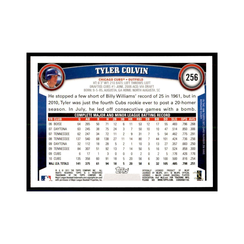 2011 Topps Tyler Colvin Baseball Cards #256