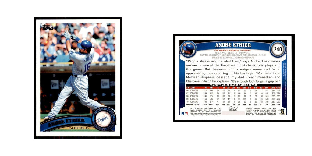 2011 Topps Andre Ethier Baseball Cards #240