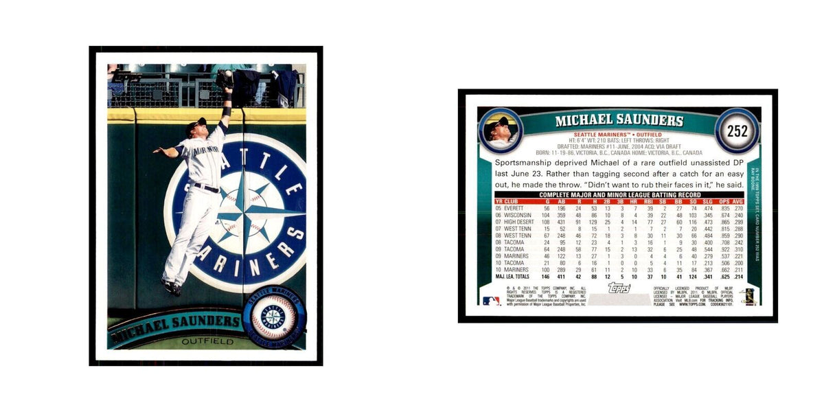 2011 Topps Michael Saunders Baseball Cards #252