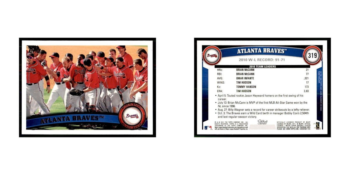 2011 Topps Atlanta Braves Baseball Cards #319