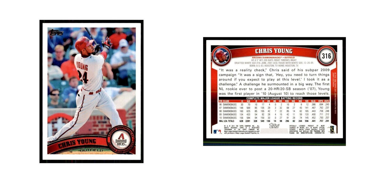 2011 Topps Chris Young Baseball Cards #316