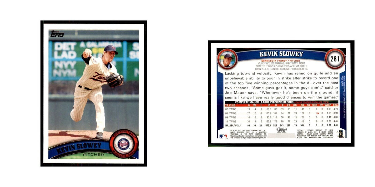 2011 Topps Kevin Slowey Baseball Cards #281