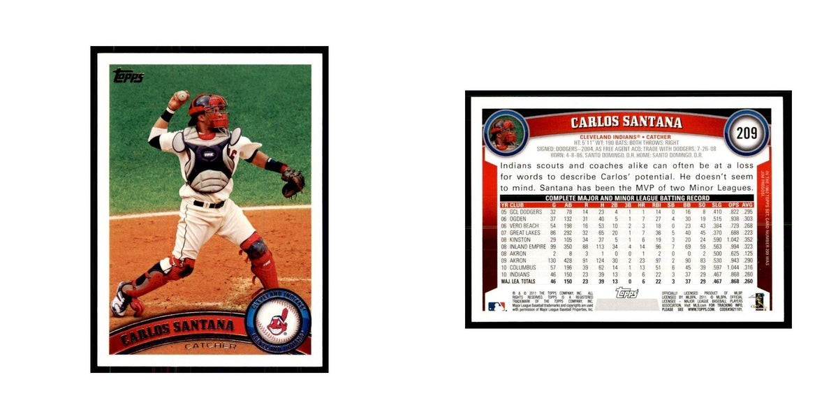2011 Topps Carlos Santana Baseball Cards #209
